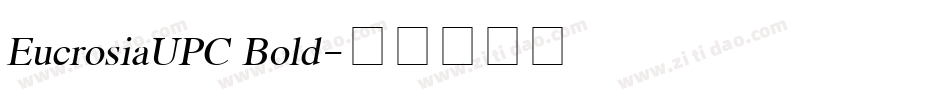 EucrosiaUPC Bold字体转换